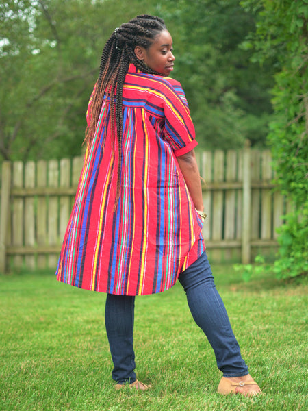 Colorful Candy Stripe High-Low Top